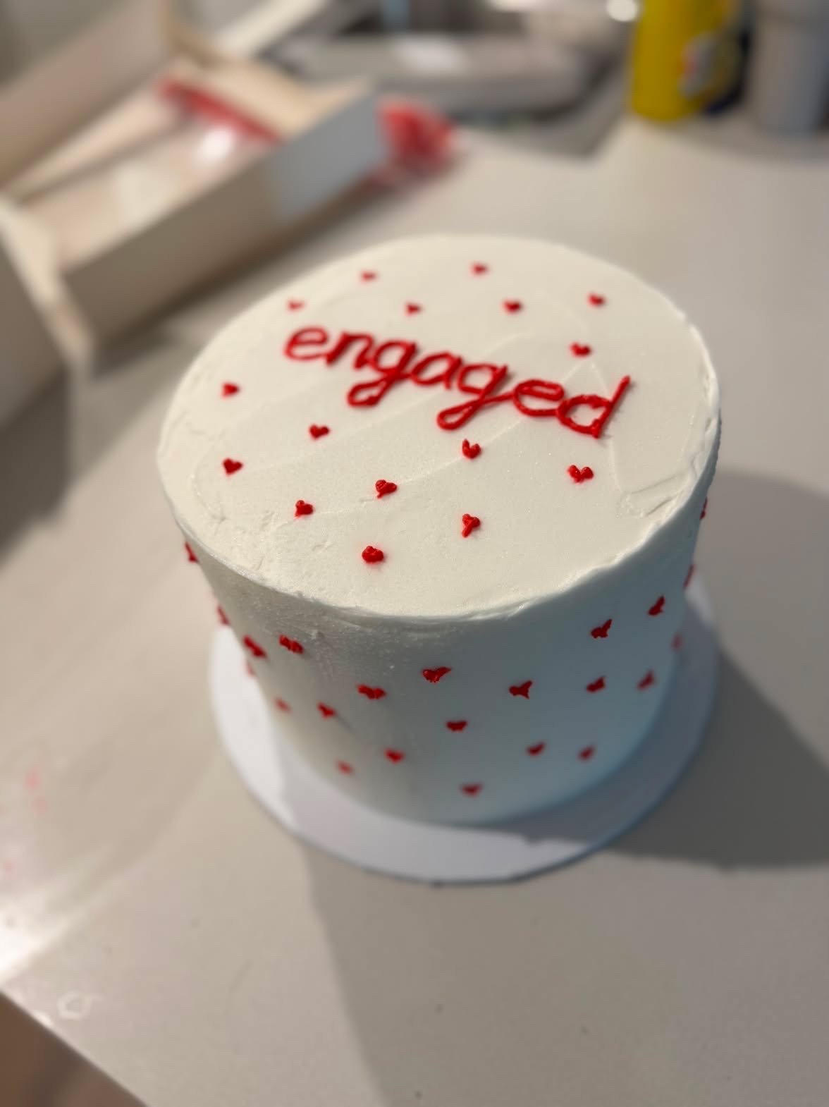 Engaged in Red